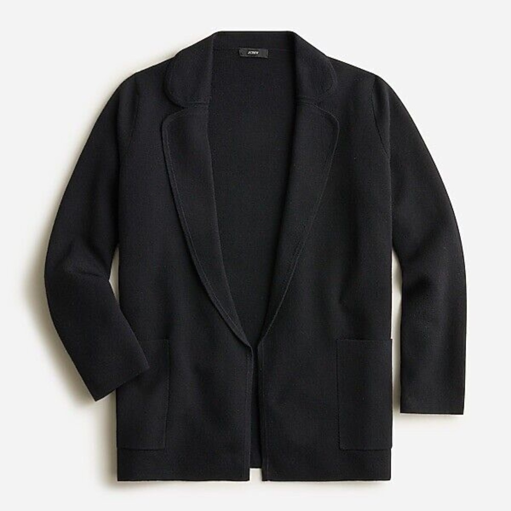 J. Crew Eloise sweater-blazer in black XXS